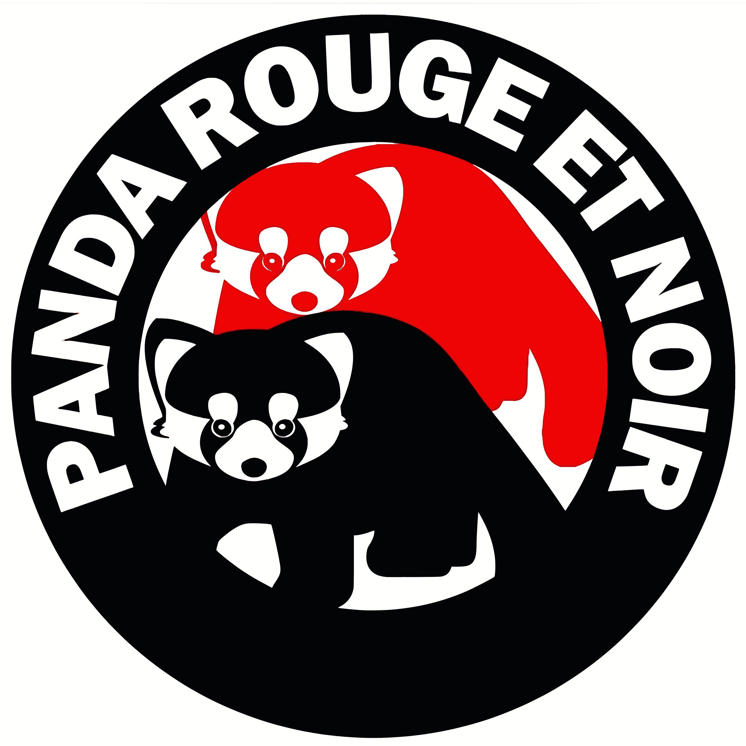 Panda rouge et noir