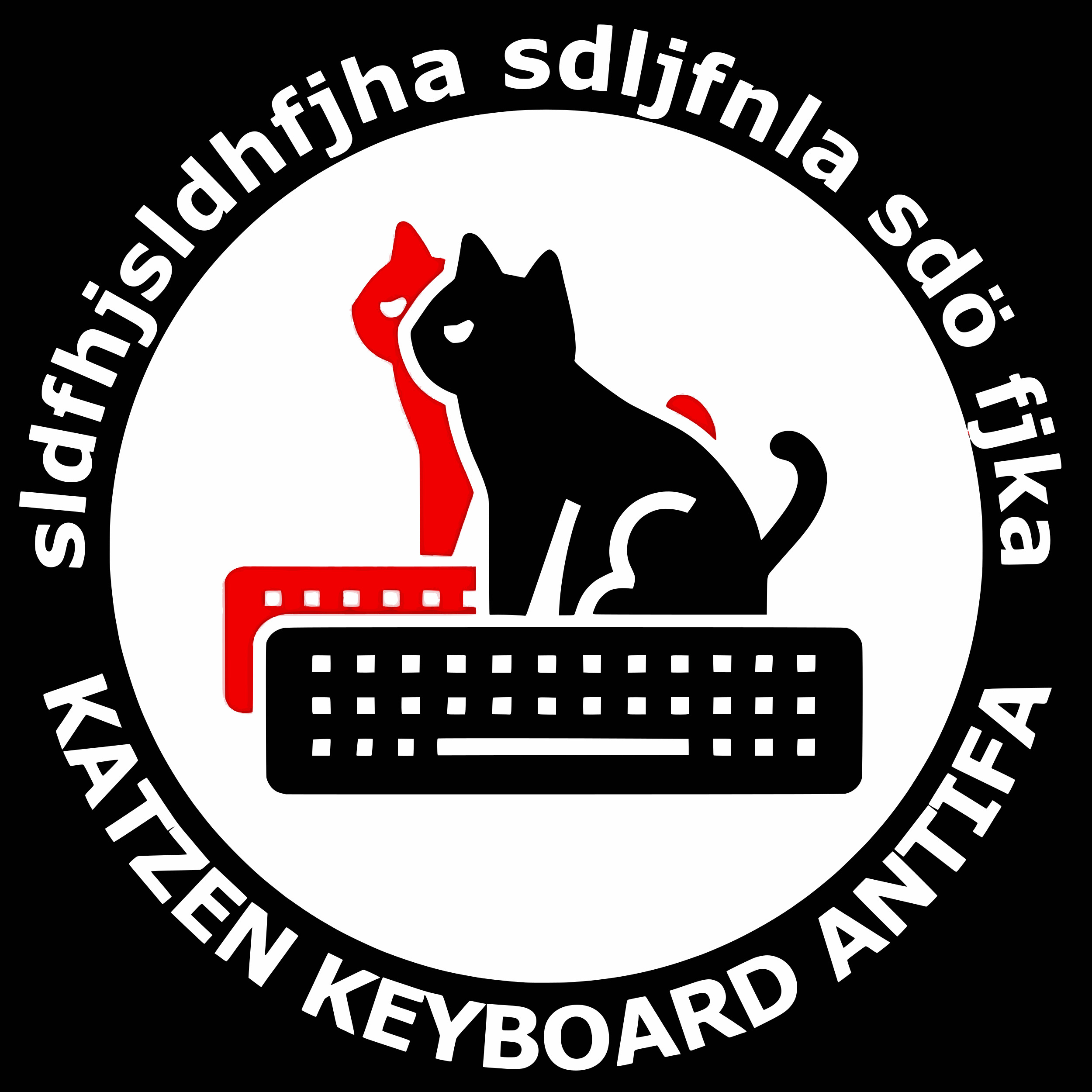 sldfhjsldhfjha sdlfjnla sdö fjka  - Katzen keyboard antifa