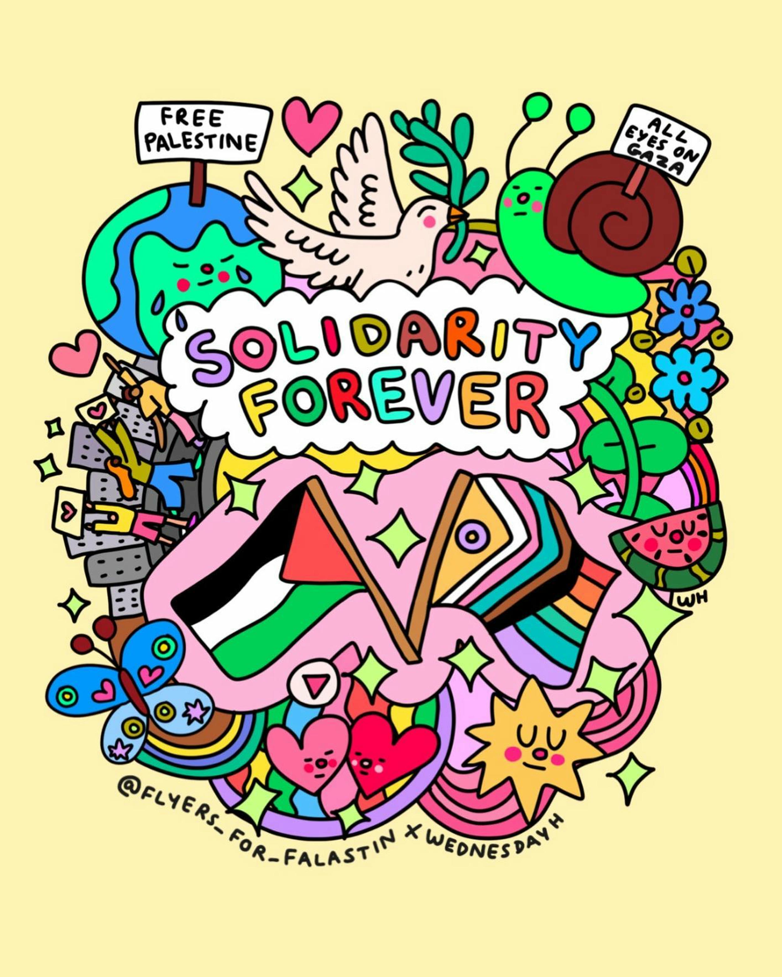 Solidarity forever, free Palestine