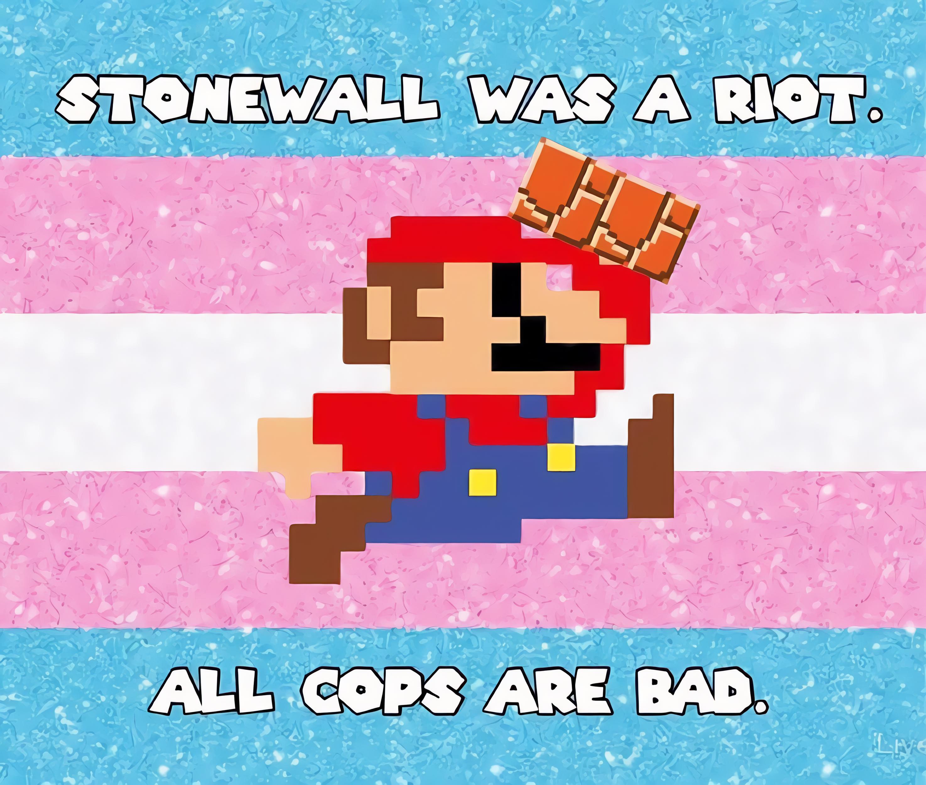 Stonewall was a riot, all cops are bad