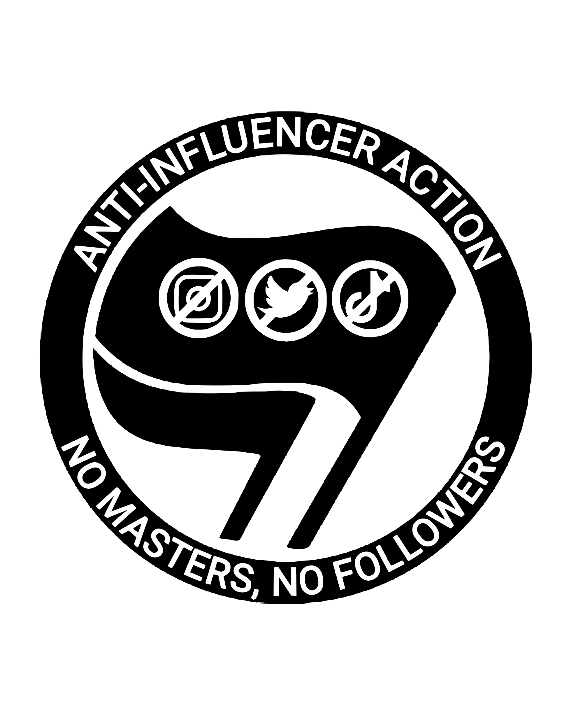 Anti-Influencer action. No masters, no followers